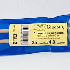 Спицы Gamma прямые бамбук BL2 d 4.00мм