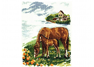 Набор для вышивания Алиса 1-03 "Лошадки"