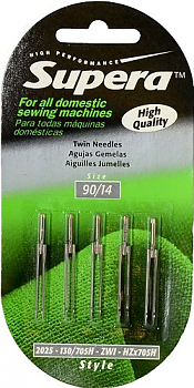 Иглы для швейных машин Supera №90/3 двойные