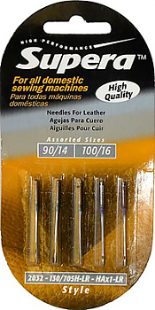 Иглы для швейных машин Supera №90-100 для кожи