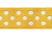 Жаккардовая лента Gamma TRJ-20 12мм желтая/белая