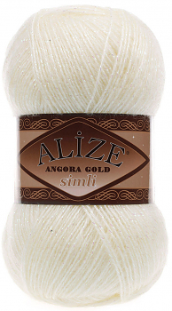Пряжа Alize Angora Gold Simli №001