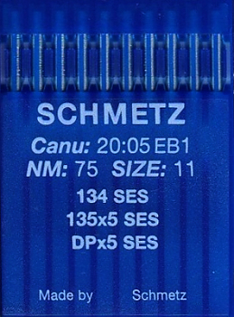 Иглы для промышленных машин Schmetz DPx5 SES №75