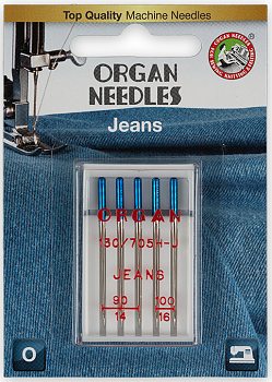 Иглы для швейных машин Organ №90-100 для джинсы 5524500BL