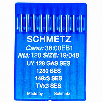 Иглы для промышленных машин Schmetz UY-128 GAS SES №120