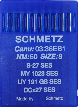 Иглы для промышленных машин Schmetz DCx27 SES №60