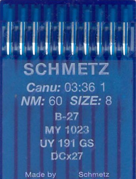 Иглы для промышленных машин Schmetz DCx27 №60